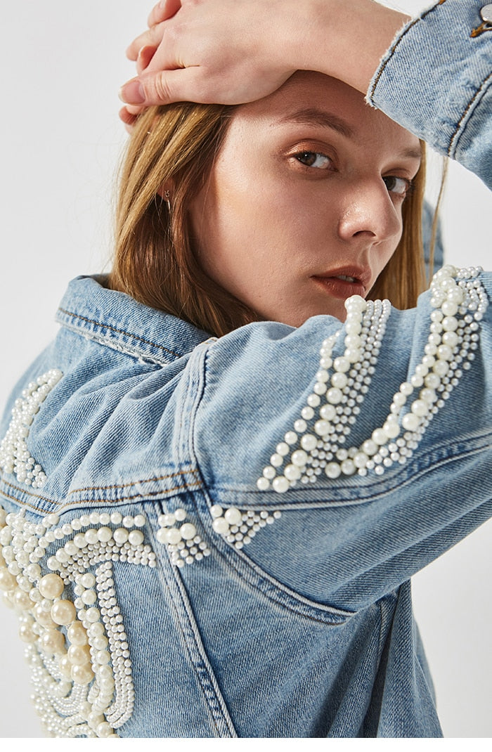 Tinsley Vintage Embellished Denim Jacket