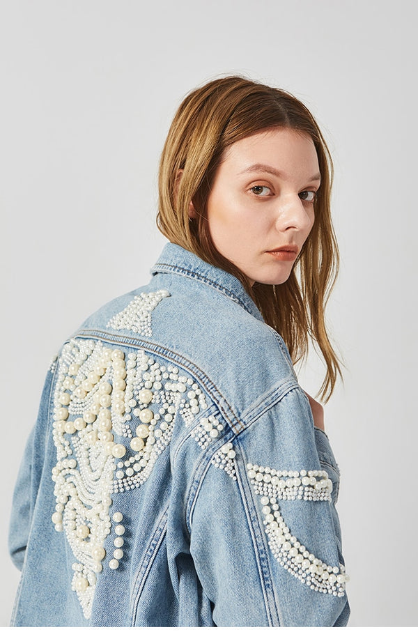 Tinsley Vintage Embellished Denim Jacket