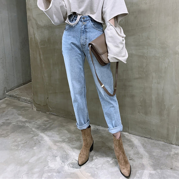 Vintage High Waist Straight Denim