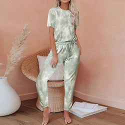 Tie Dye Top 2 Piece Loungewear Trouser Set