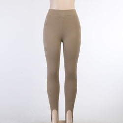 Beige Stirrup Leggings