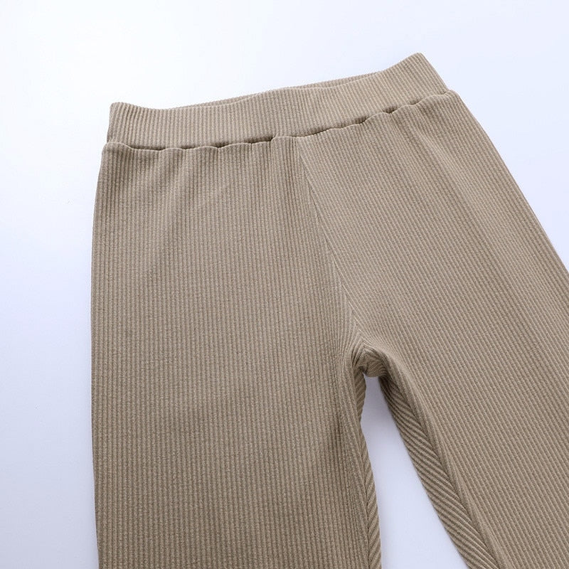 Beige Stirrup Leggings