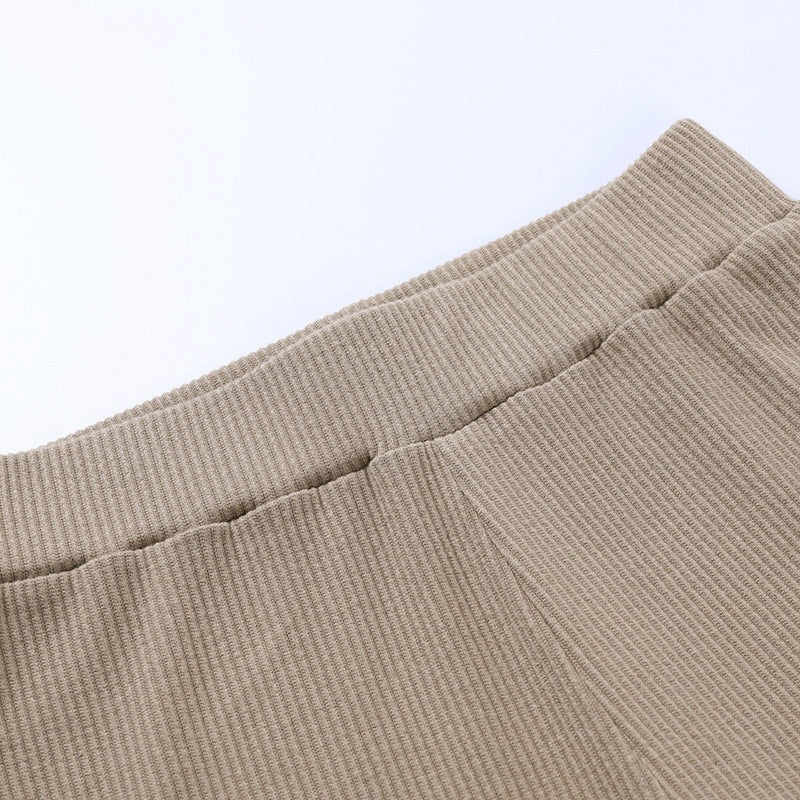 Beige Stirrup Leggings