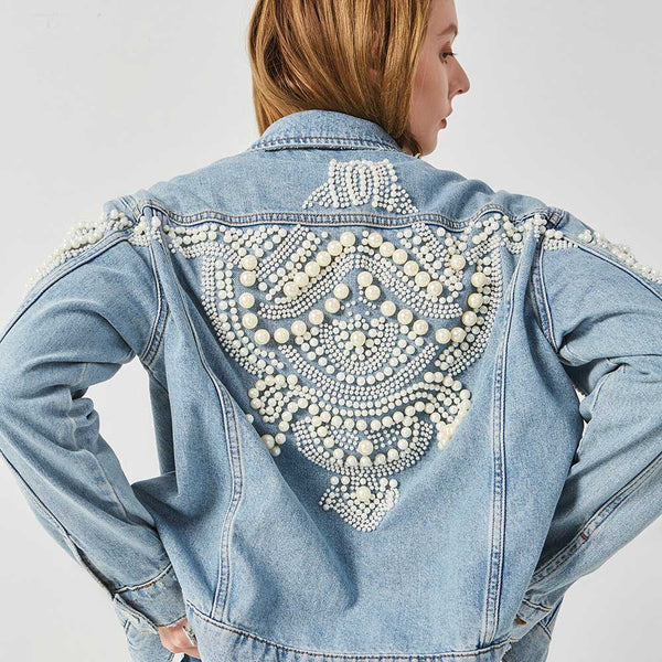 Tinsley Vintage Embellished Denim Jacket