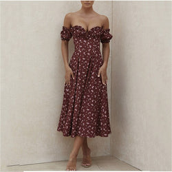 Zain Off Shoulder Floral Maxi Dress